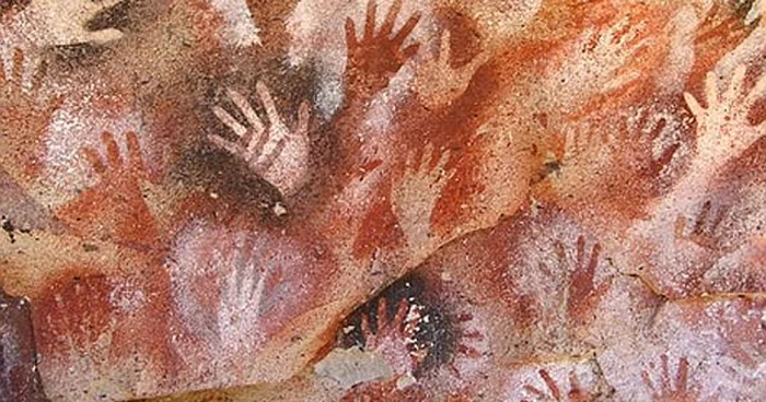 Pictura descoperită în peştera Cueva de las Manos din Santa Cruz, Argentina FOTO Daily Mail