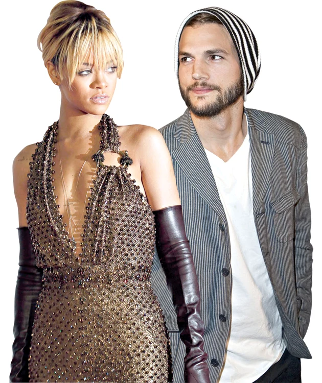Rihanna şi Ashton (fotografii: Guliver/splashnews/reuters)