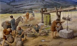 Producție rurală de ulei de măsline în secolul I î.Hr. la Case Nuove, Toscana, Italia (© Studio Inklink, Roman Peasant Project)