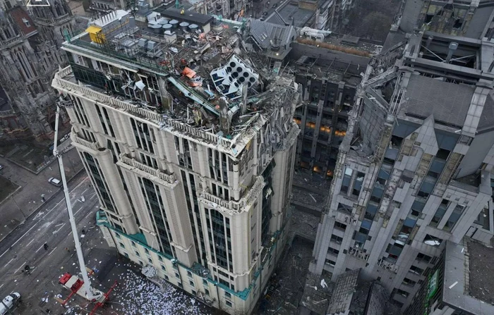 Atac cu rachete balistice la Kiev FOTO: X