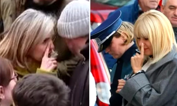 Cristela Georgescu și Elena Udrea, același gest / foto: Adevarul