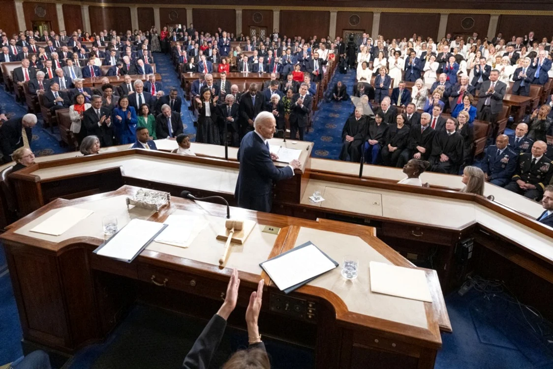 Joe Biden în fața Congresului SUA FOTO EPA-EFE