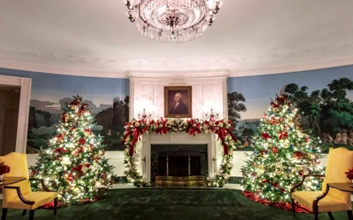 Decorațiunile de Crăciun ale Melaniei Trump. FOTO: Profi Media