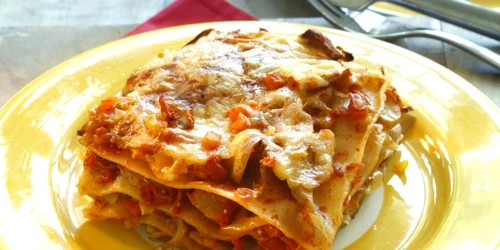 lasagna de post cu ciuperci