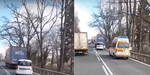 Accident pe DN 7 - E 81 pe Valea Oltului la Racoviţa în Vâlcea o victimă în urma coliziunii dintre un camion şi o maşină Foto colaj