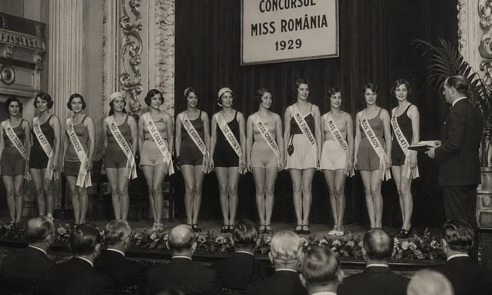 Miss România randare AI concurs din anul 1929 png