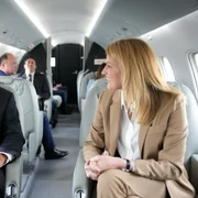 Klaus Iohannis si Roberta Metsola FOTO Twitter KWI jpg