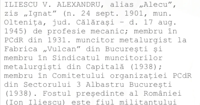 omunism - Fototeca ilegalităţii comuniste - Primii comunişti din România interbelică - Alexandru Iliescu Sursa andco.ro