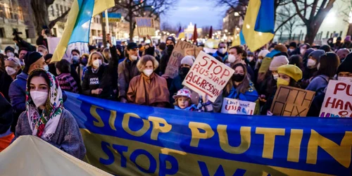 Mars la Berlin in semn de solidaritate cu Ucraina FOTO EPA-EFE