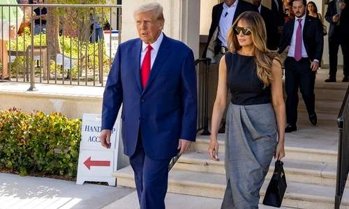 Melania Trump l a insotit pe Donald Trump la votul de la mijlocul mandatului   Profimedia (2) jpg