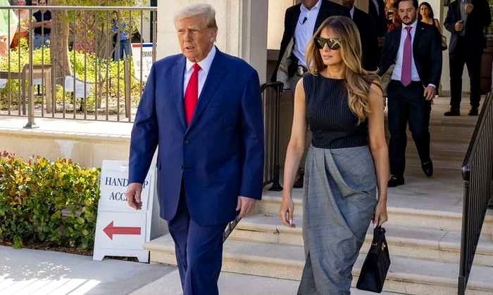 Melania Trump l a insotit pe Donald Trump la votul de la mijlocul mandatului   Profimedia (2) jpg