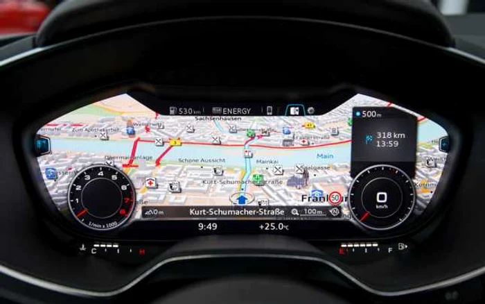 Tot ce ai nevoie să ştii e pe ecranul de înaltă rezoluţie din maşină. FOTO Audi