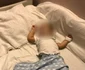 Imagini cu bebeluşul internat la Vâlcea cu laringită şi transferat apoi în Capitală unde a fost diagnosticat cu moarte cerebrală de gradul 3 Foto captura video