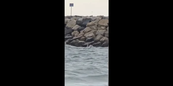 drona filmata in apa la costinesti FOTO: captura video Facebook Echidistant