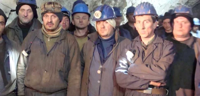 Minerii protestează în subteran