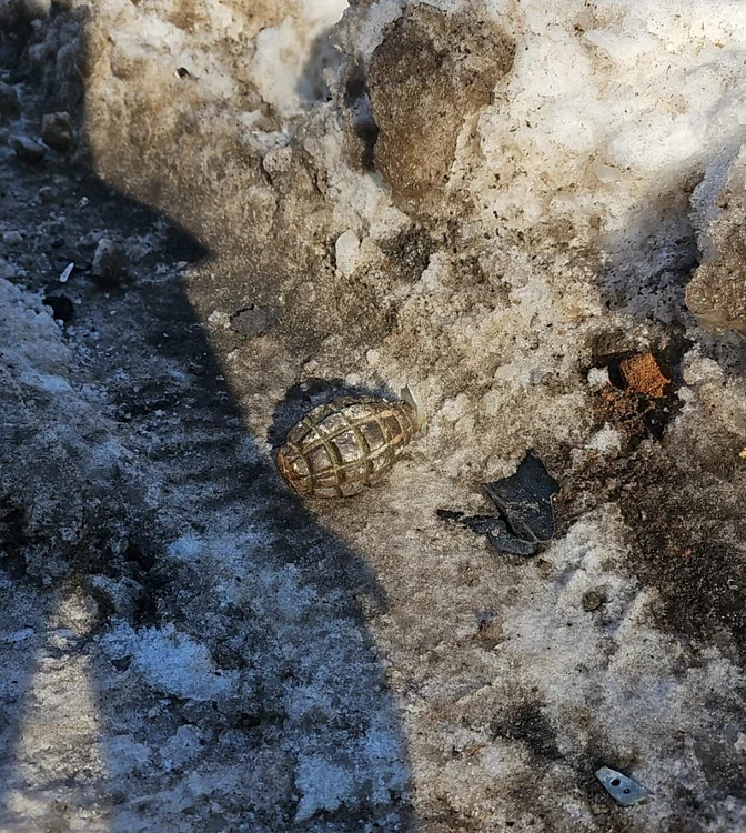 Grenada găsită în Sectorul 2. FOTO: DGPMB
