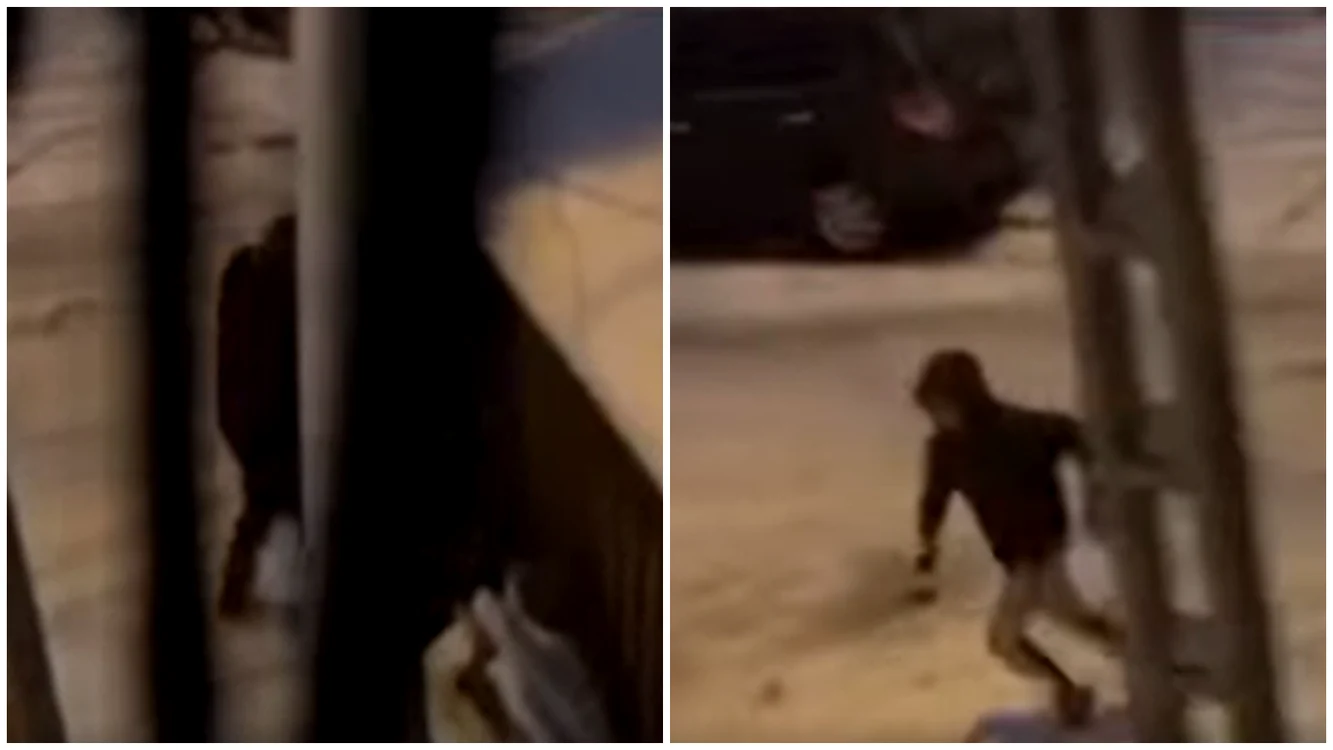 Trei tineri lovesc un bărbat căzut la pământ. FOTO: captură video