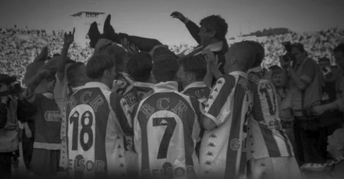 Lucescu, după titlul din 1999 FOTO Facebook Rapid