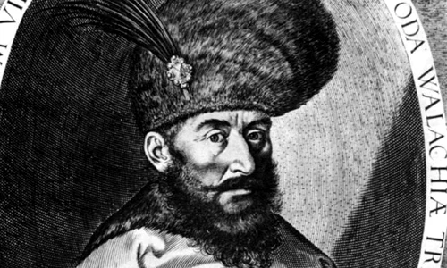 Mihai Viteazul formuluează memoriul către marele duce al Toscanei, Fernando I de Medici, care este prima autobiografie din literatura română jpeg