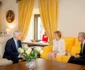 Majestatea Sa Margareta și Principele Radu la întâlnirea cu președintele Cehiei Petr Pavel. FOTO: Casa Majestății Sale