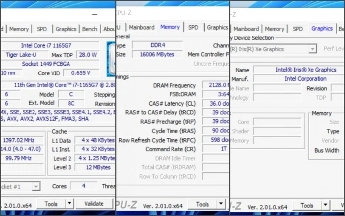 Laptop Intel NUC M15 specs