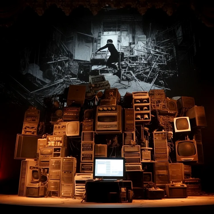Imagini din Revulutia de Adrian Iorgulescu - scenografia Andrea Koch