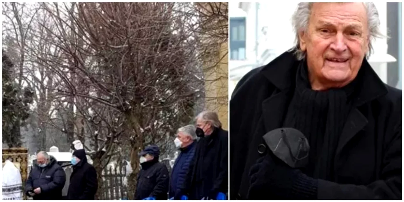 Florin Piersic, la înmormântarea prietenului său, Eugen Albu