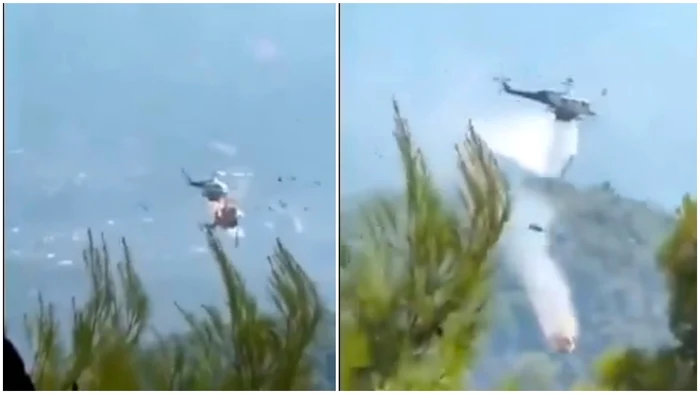 Două elicoptere s-au ciocnit în plină misiune/ sursa captură video Observator