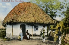 Salutări din România (carte poștală). Locuință rurală (© iMAGO Romaniae)