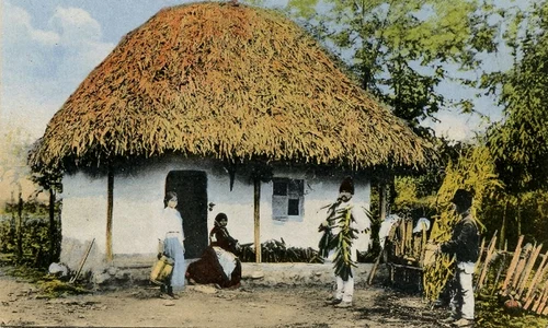 Salutări din România (carte poștală). Locuință rurală (© iMAGO Romaniae)