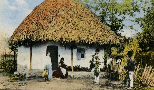 Salutări din România (carte poștală). Locuință rurală (© iMAGO Romaniae)