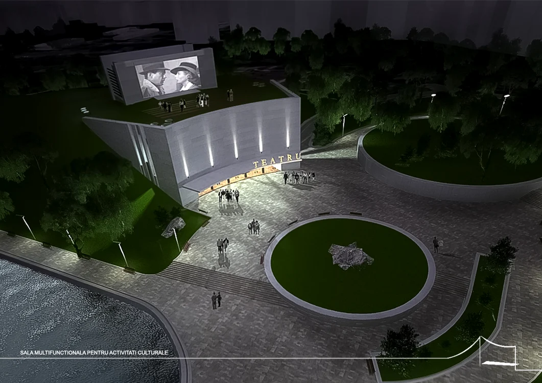 Sala de spectacole putea găzdui piese de teatru, proiecții de filme, concerte (foto: proiect tehnic)