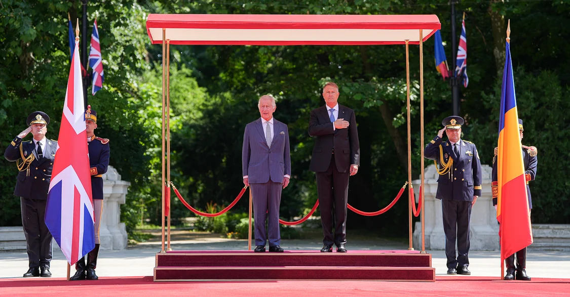 Regele Charles și președintele Klaus Iohannis FOTO: Presidency