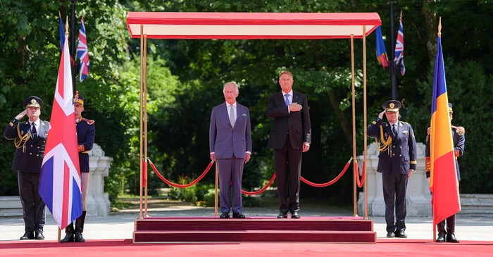 Regele Charles și președintele Klaus Iohannis FOTO: Presidency