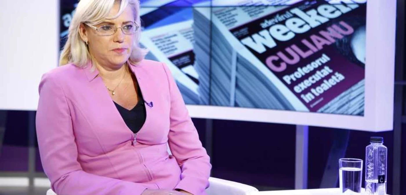Corina Creţu în cadrul emisiunii Adevărul Live, foto David Muntean