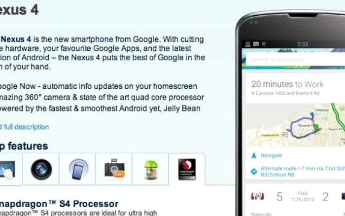 LG Nexus 4 va fi disponibil din 30 octombrie. FOTO Modaco