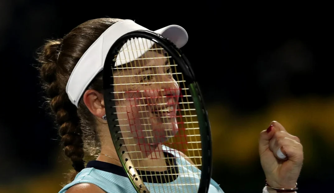 Ostapenko, după o victorie în WTA FOTO EPA EFE