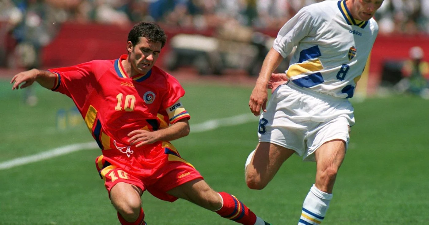 Gică Hagi şi  regretatul Klas Ingesson FOTO Gulliver Getty Images