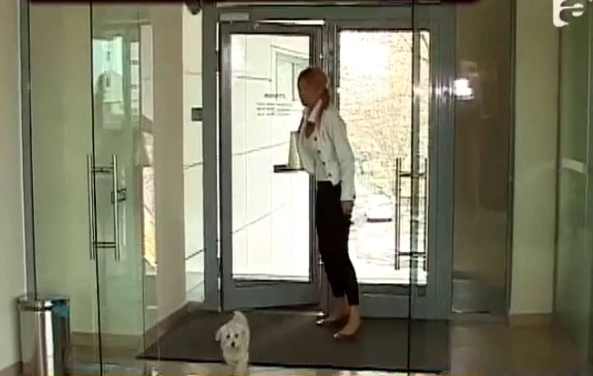 Simona Sensual şi căţelul ei (captură Antena 1)