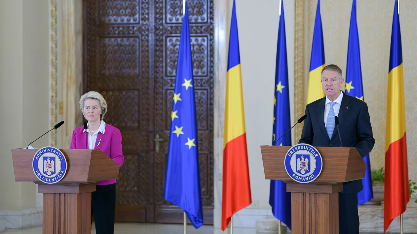 Ursula von der Leyen si Klaus Iohannis FOTO Presidency.ro