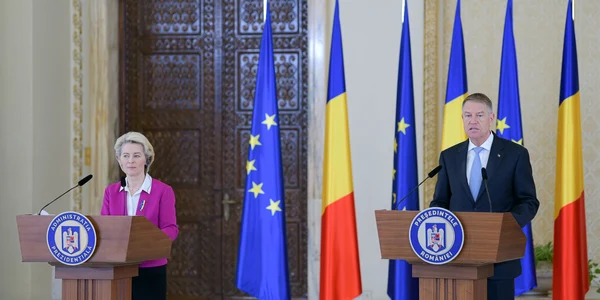 Ursula von der Leyen si Klaus Iohannis FOTO Presidency.ro