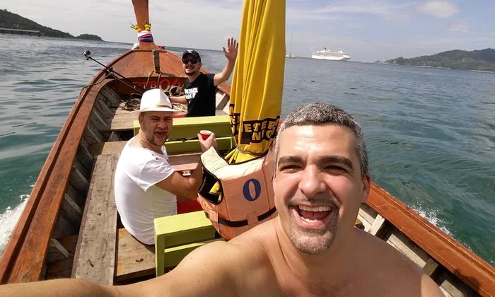 
    Aurelian Temișan, Cătălin Bugean și Cosmin Seleși au avut o vacanță de vis în ThailandaFoto: arhiva personală  