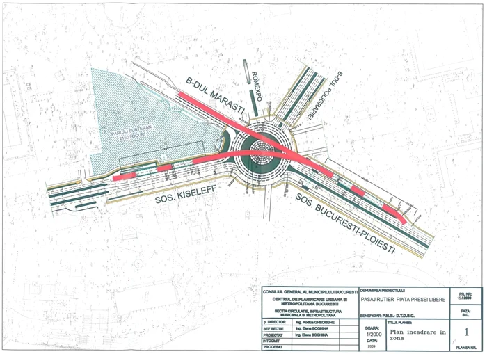 Pasajul subteran Piaţa Presei Libere-Plan