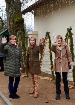 Principesa Elena, Margareta a României și Principesa Maria la Săvârșin, Crăciun 2025. FOTO: Daniel Angelescu, Casa Majestății Sale