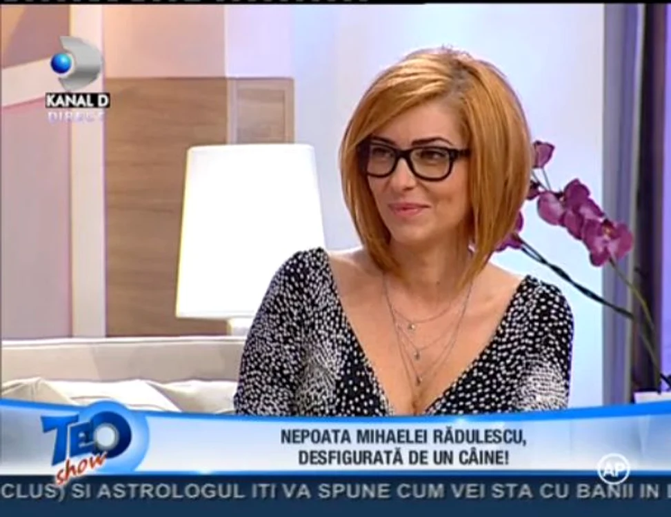 Anca Rădulescu a fost invitată la Teo în emisiune (captură: Kanal D)