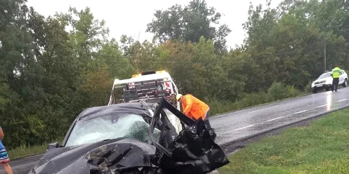 Accident grav în apropiere de Remetea Mare FOTO DRDP Timișoara