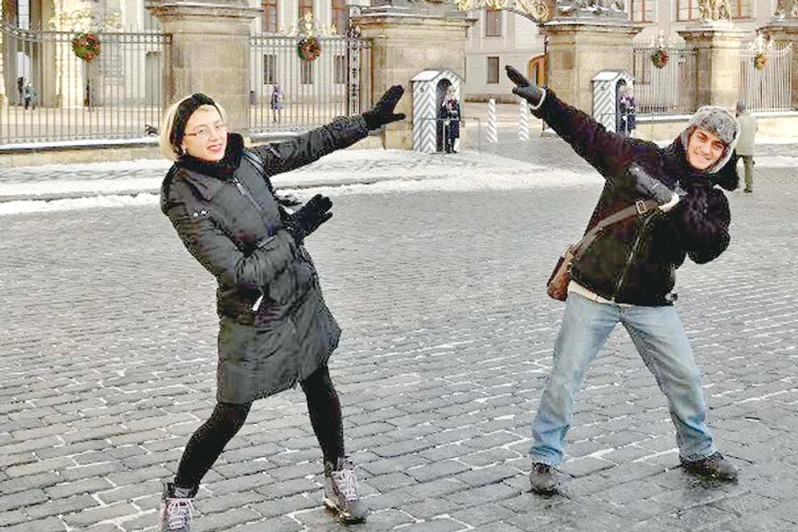 Marian şi Corina  Drăgulescu au  vizitat fiecare  obiectiv turistic  al oraşului Praga