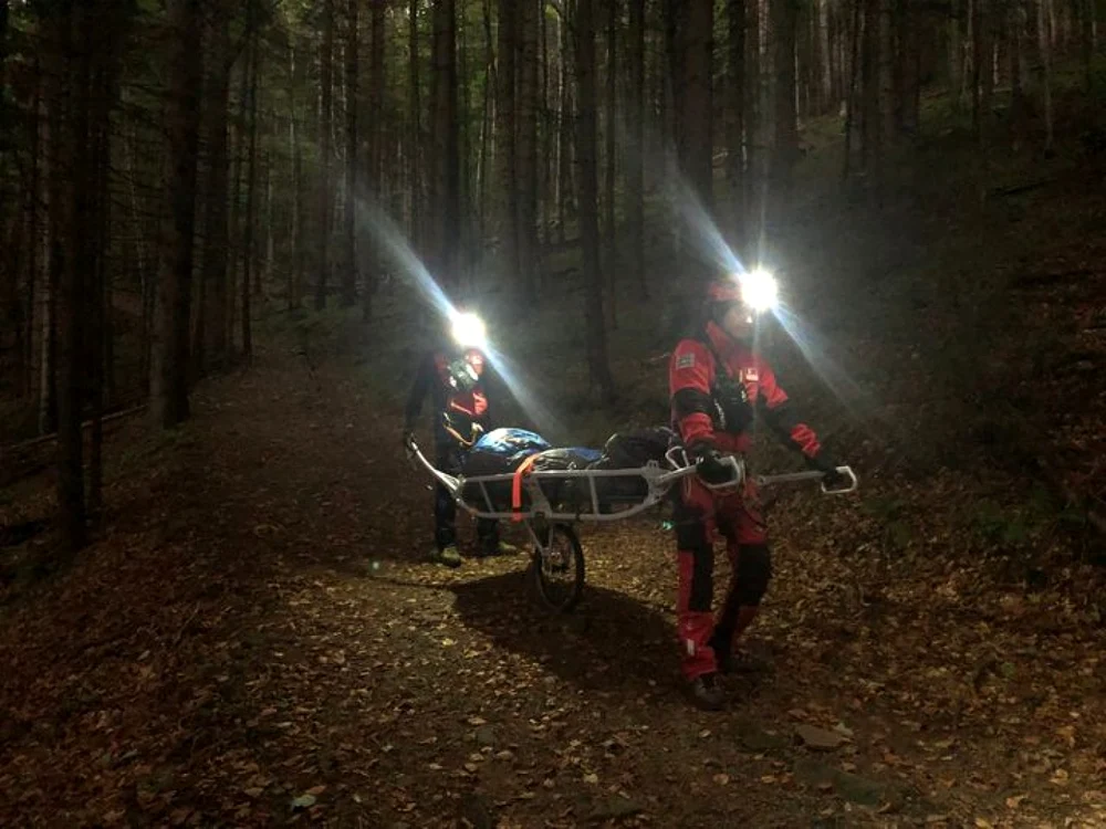 SaIvatori montani în acţiune, pe Ceahlău FOTO Salvamont Neamţ