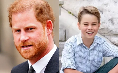 Prințul George și Prințul Harry