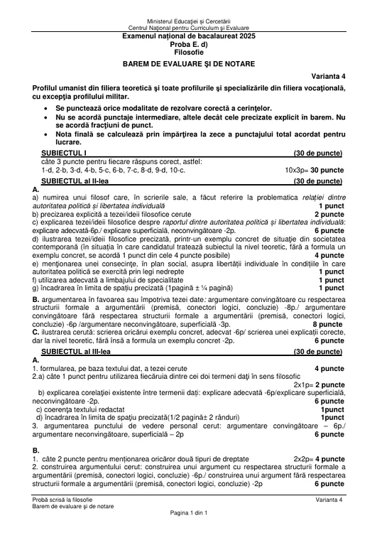 Bacalaureat 2025 - sesiunea de toamnă. Elevii au susținut proba la alegere a profilului. Subiecte și bareme de corectare 23 image